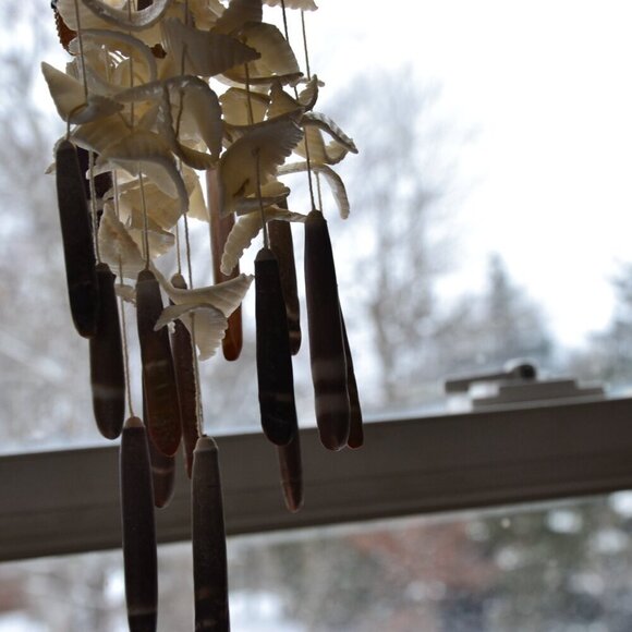 Vintage Wicker Seashell Wind Chime - Picture 6 of 8